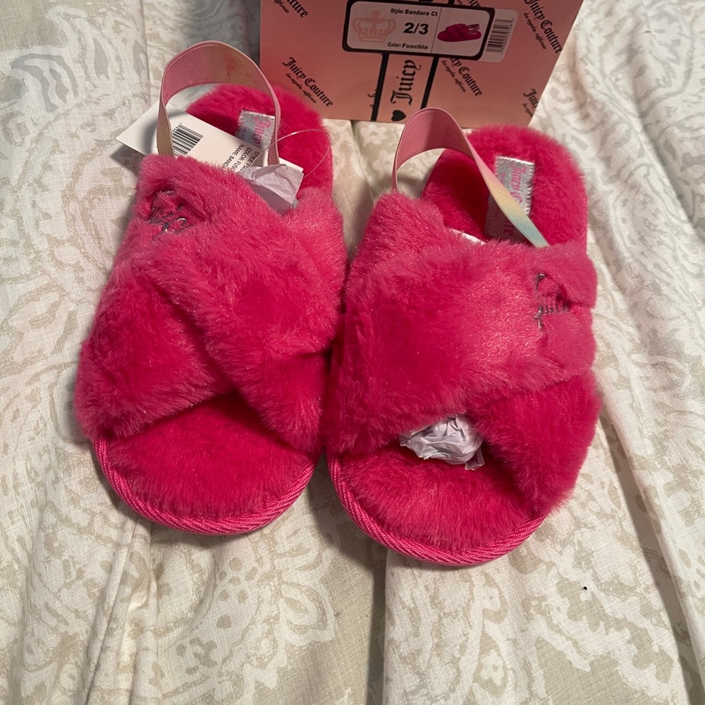 Girls juicy couture slippers 2/3 - Picture 5 of 8